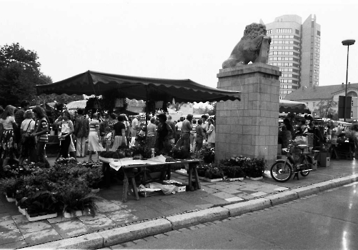 19810813 Wochenmarkt Rathaus