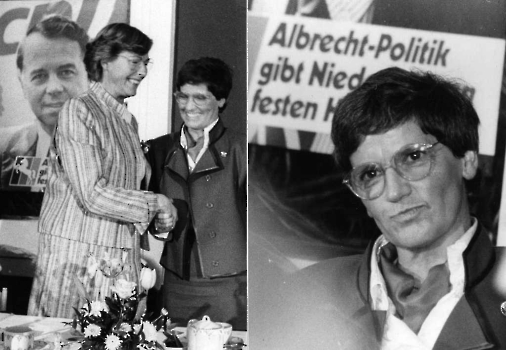 19860112 Renate Ewers und Rita Süssmuth nach der Wahl