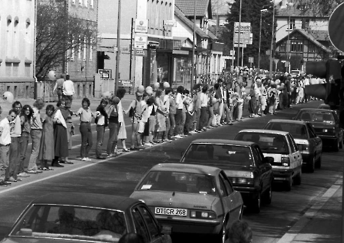 19870425 Anti Atom Demo, Verkehrschaos