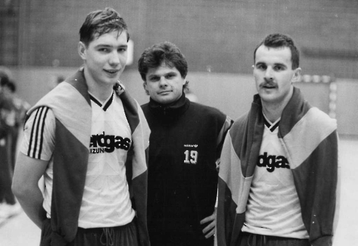 19920112 Göttingen 05 Trainer Schmidt,Zekas,Cirba
