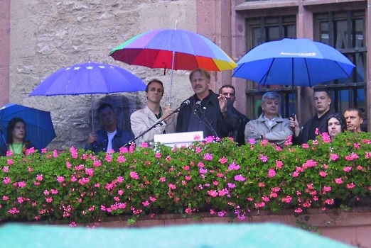 20020810 Wahl Bundestag, Wenzel, Trittin, Fischer