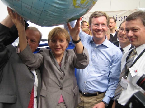 20050526 30.Evgl. Kirchentag, Merkel, Wulff, Fischer